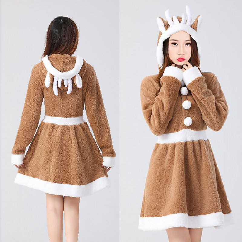 Christmas Cute Reindeer Adult Female Clothes Costumes