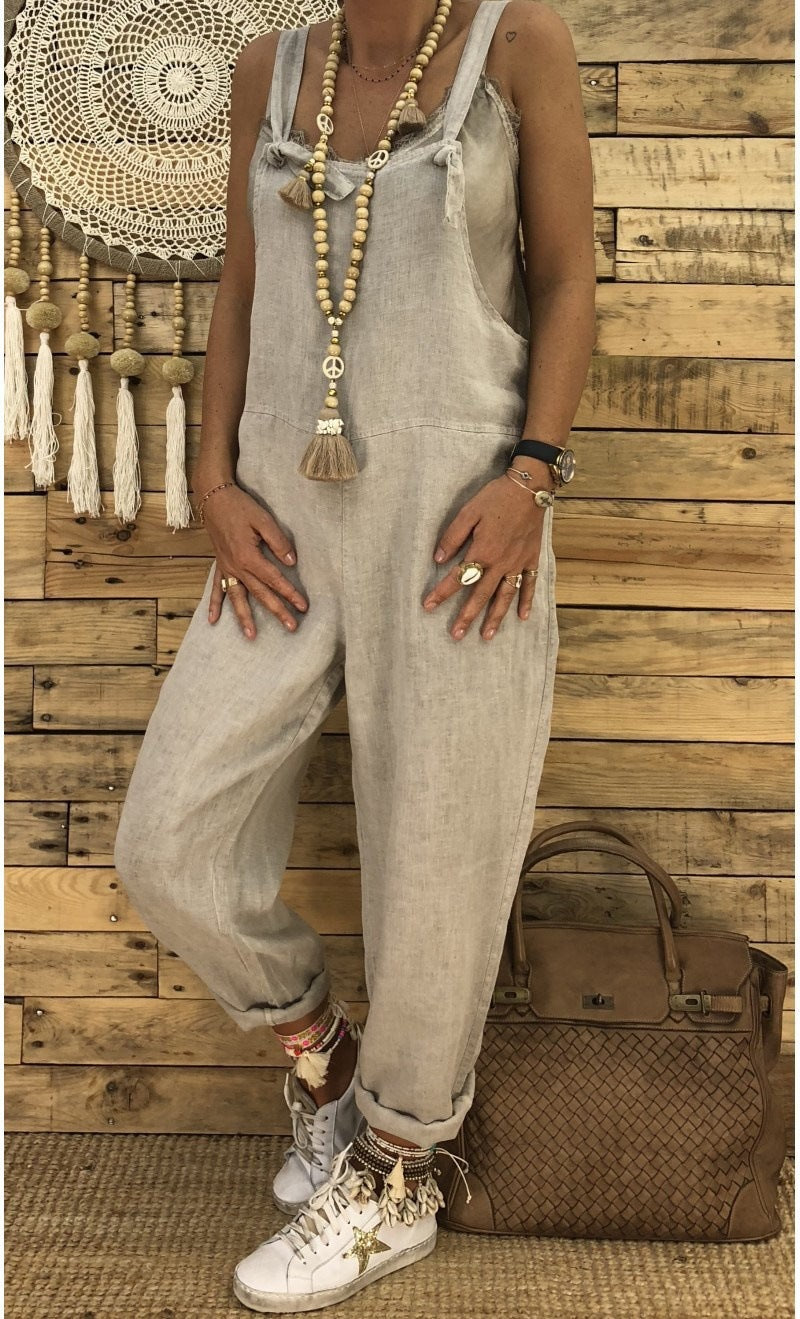 Women's Fashion Casual Loose Suspender Overalls Jumpsuits