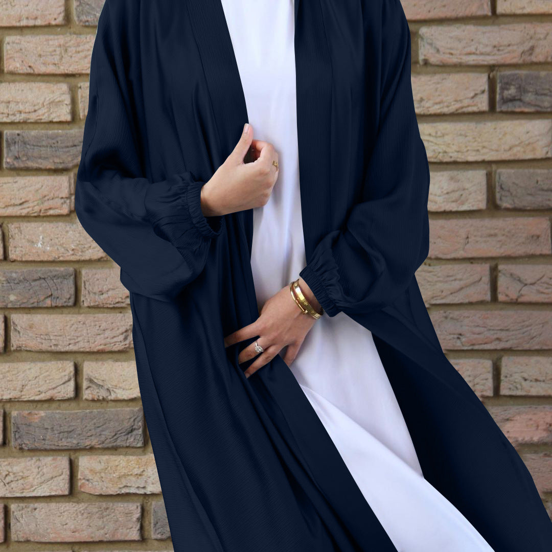 Commute Style Women's Casual Plus Size Cardigan Robe Drawstring Sleeve Dress