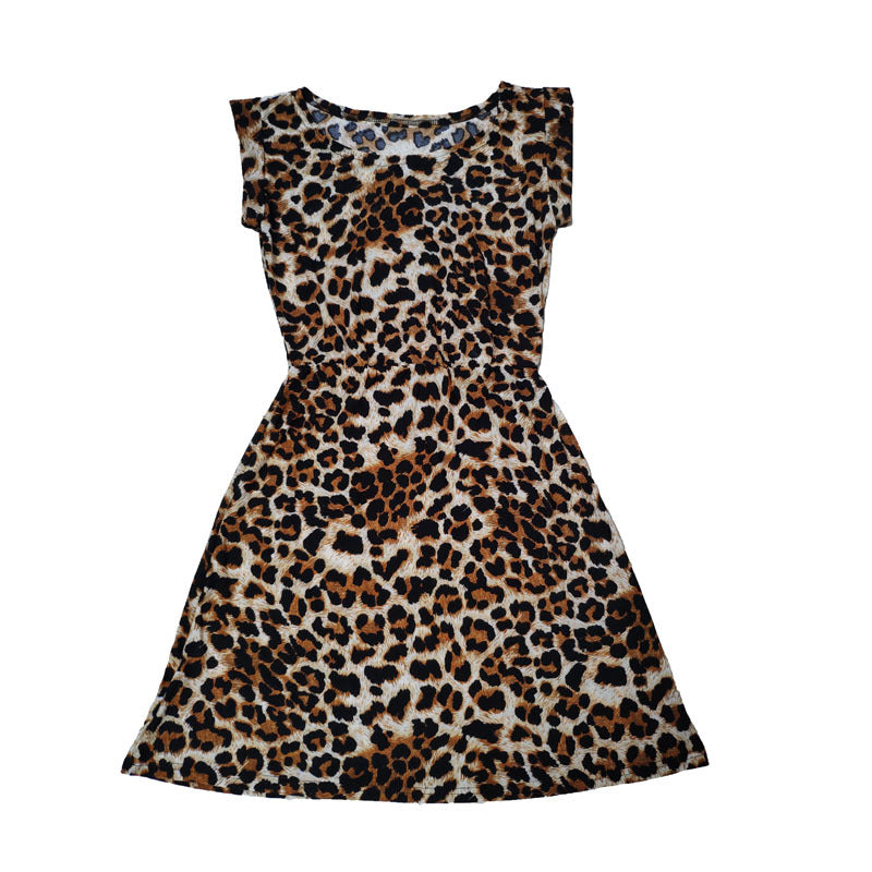 Women's Dress Leopard Print Nightclub Sexy Round Dresses