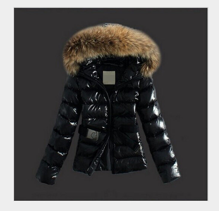 Winter Raccoon Big Fur Collar Fashion Coats