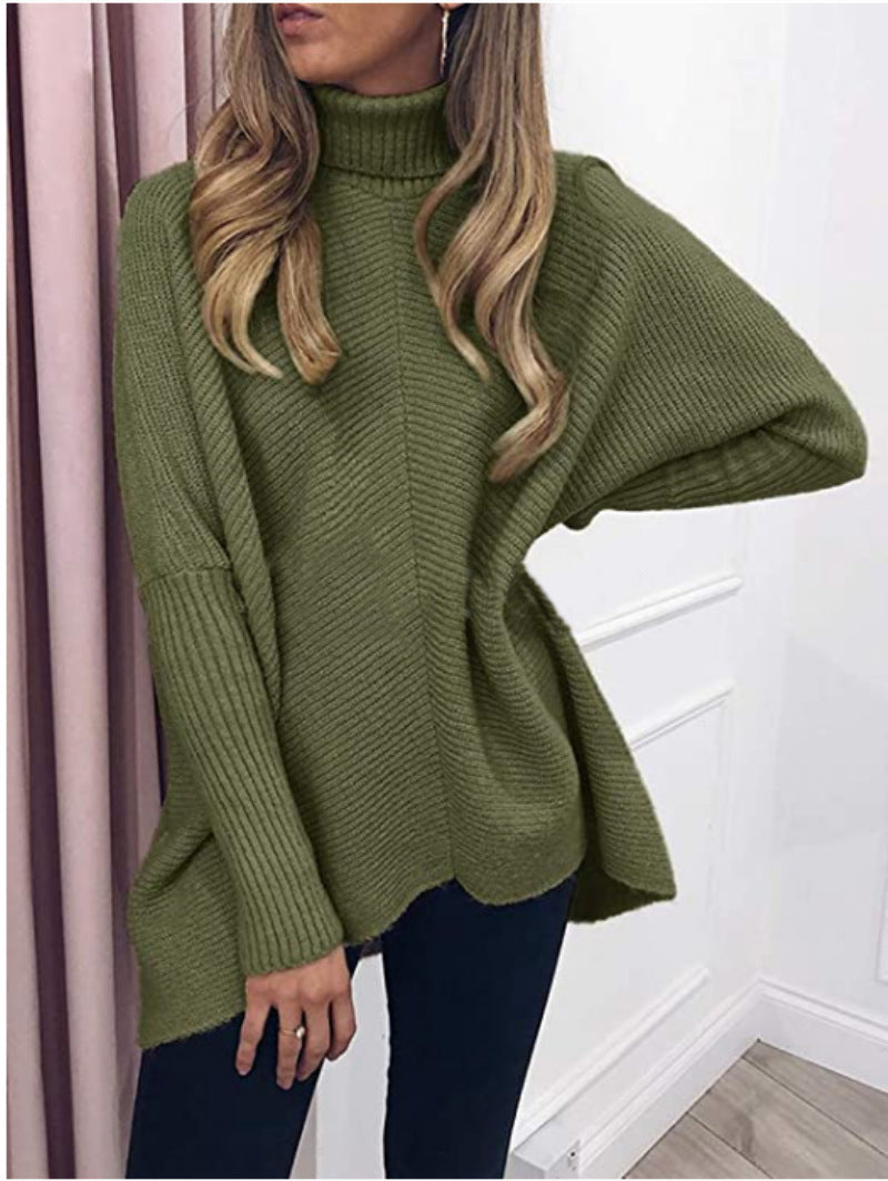 Women's Batwing Sleeve Mid-length Loose Pullover Sweaters
