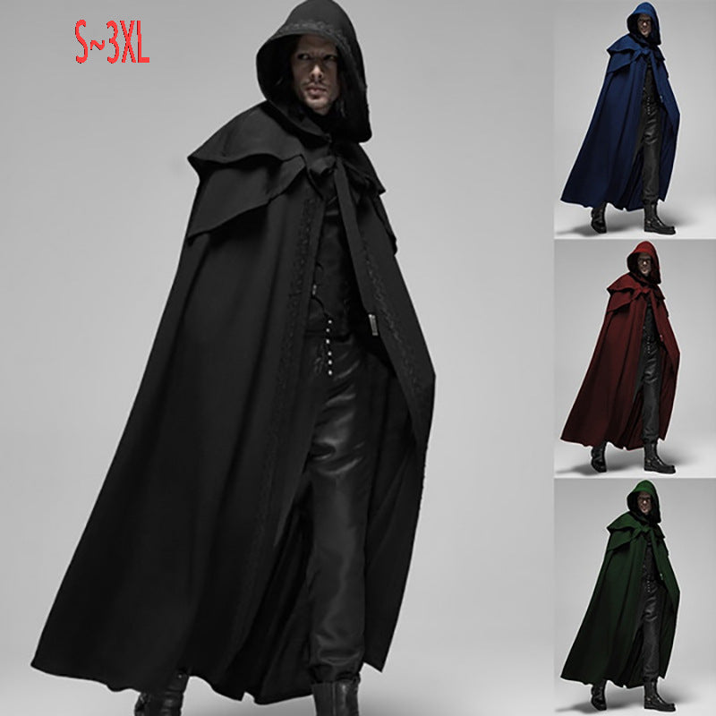 Men's Winter Halloween Party Medieval Cloak Gothic Costumes