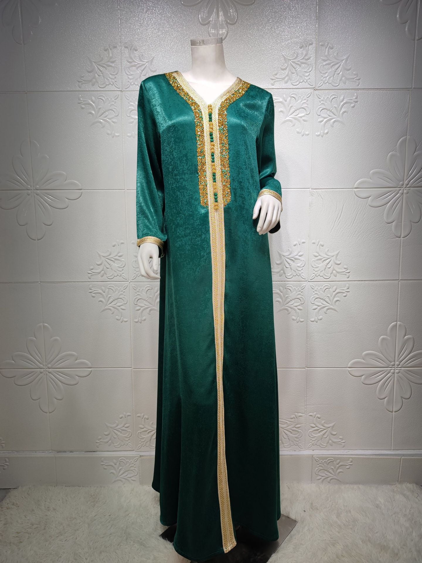 Popular Women's Classic Rhinestone Ribbon Robe Clothing