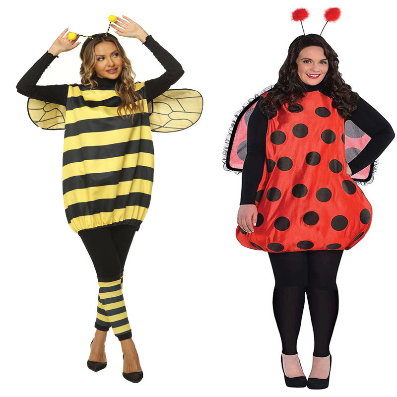 Halloween Ladybird Bee With Wings Three-piece Costumes