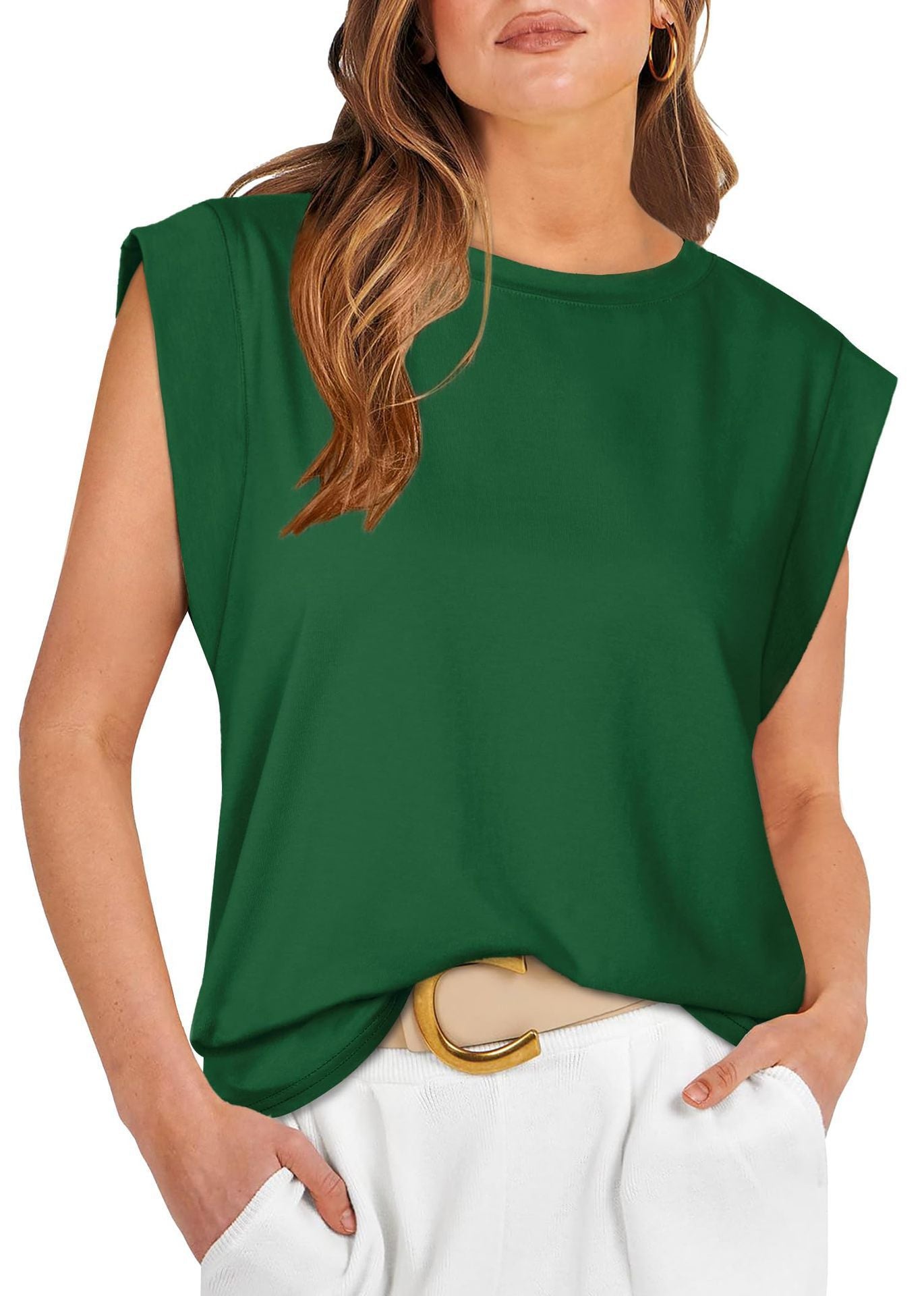 Women's Two-piece Round Neck T-shirt Summer Casual Blouses