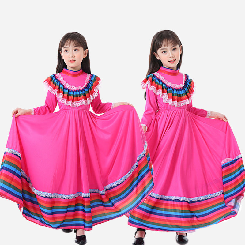 Children's Dress Mexican Style Stage Performance Halloween Costumes