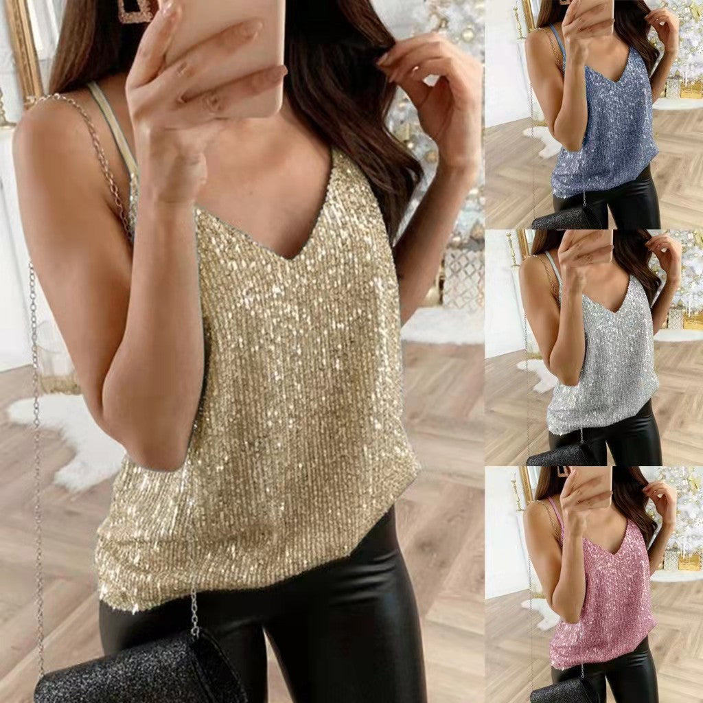 Women's Gilding Piece Sling Casual Sexy For Tops