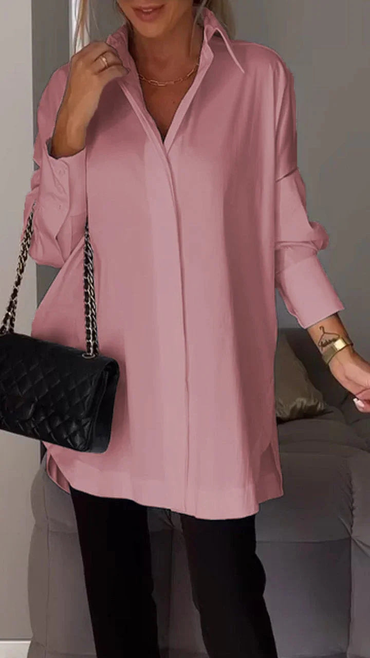 Classy Unique Pullover Long Sleeve Shirt Blouses