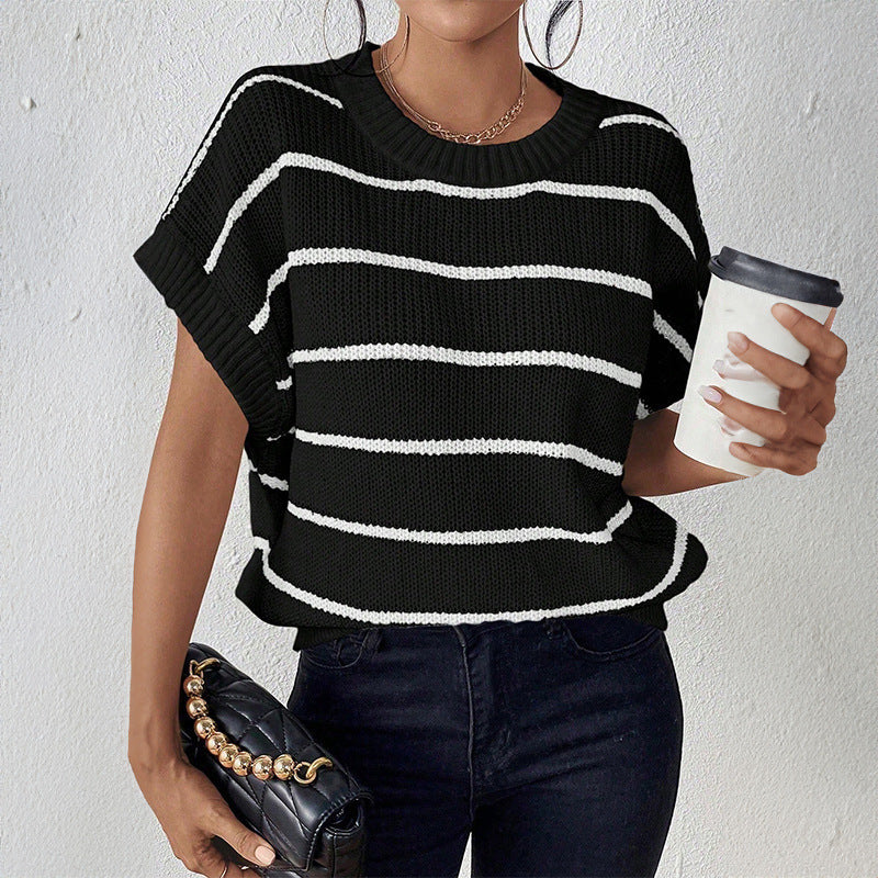 Women's With Sleeves Female Summer Striped Print Sweaters
