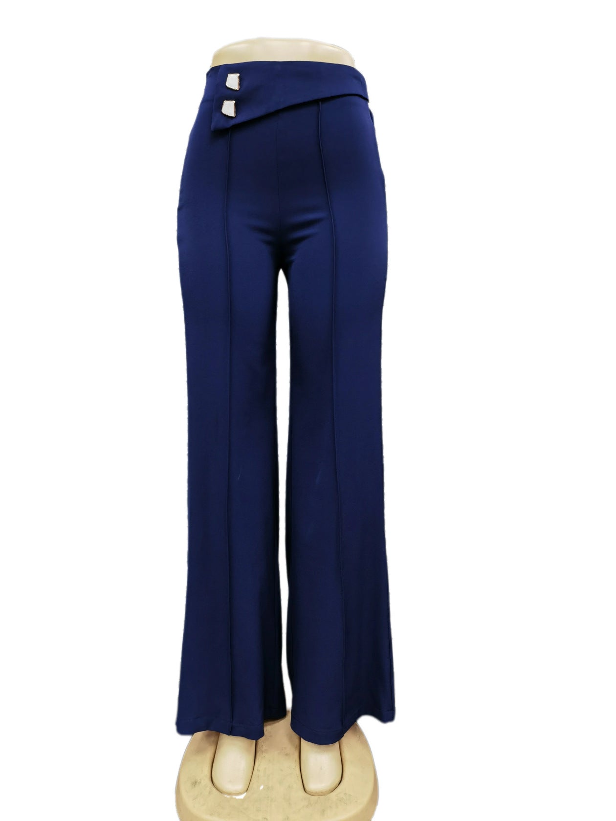 Women's Solid Color High Waist Casual Trousers Pants