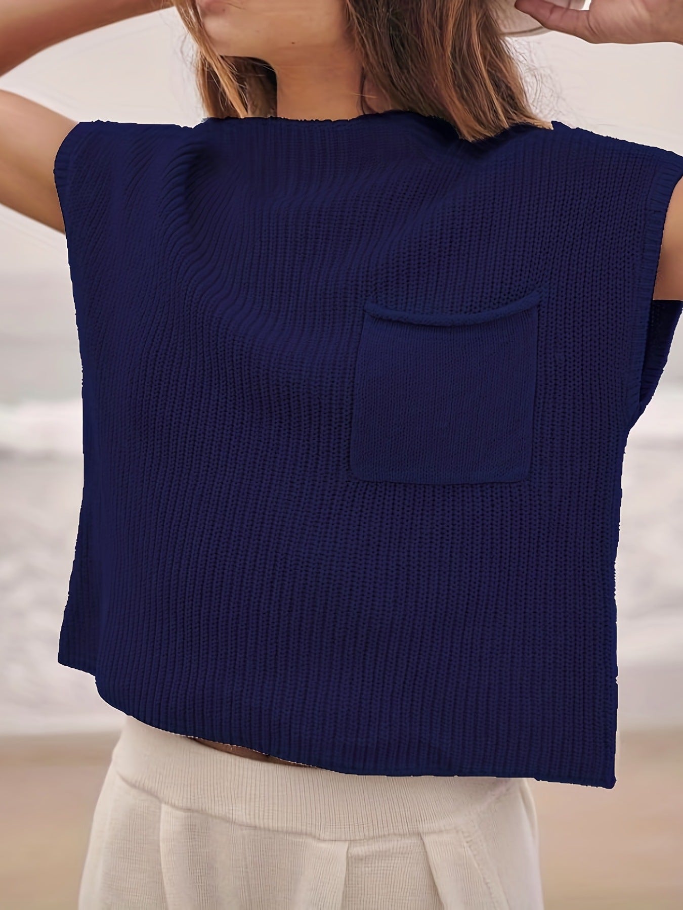 Spring Versatile Fashion Crew Neck Pullover Sweaters