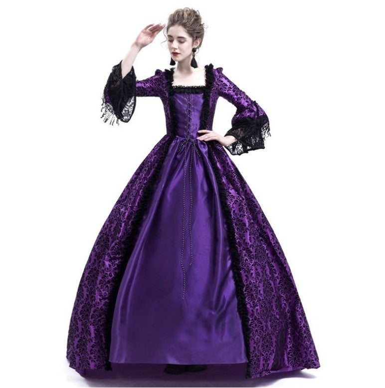 Court Queen's Outfit Victoria Long Dress Costumes