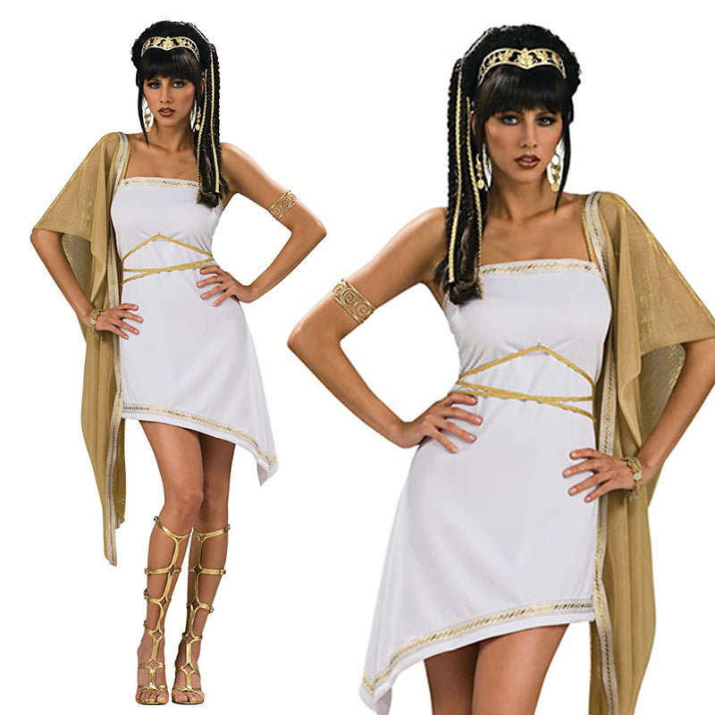 Ancient Roman Greek Goddess Party Clothes White Costumes