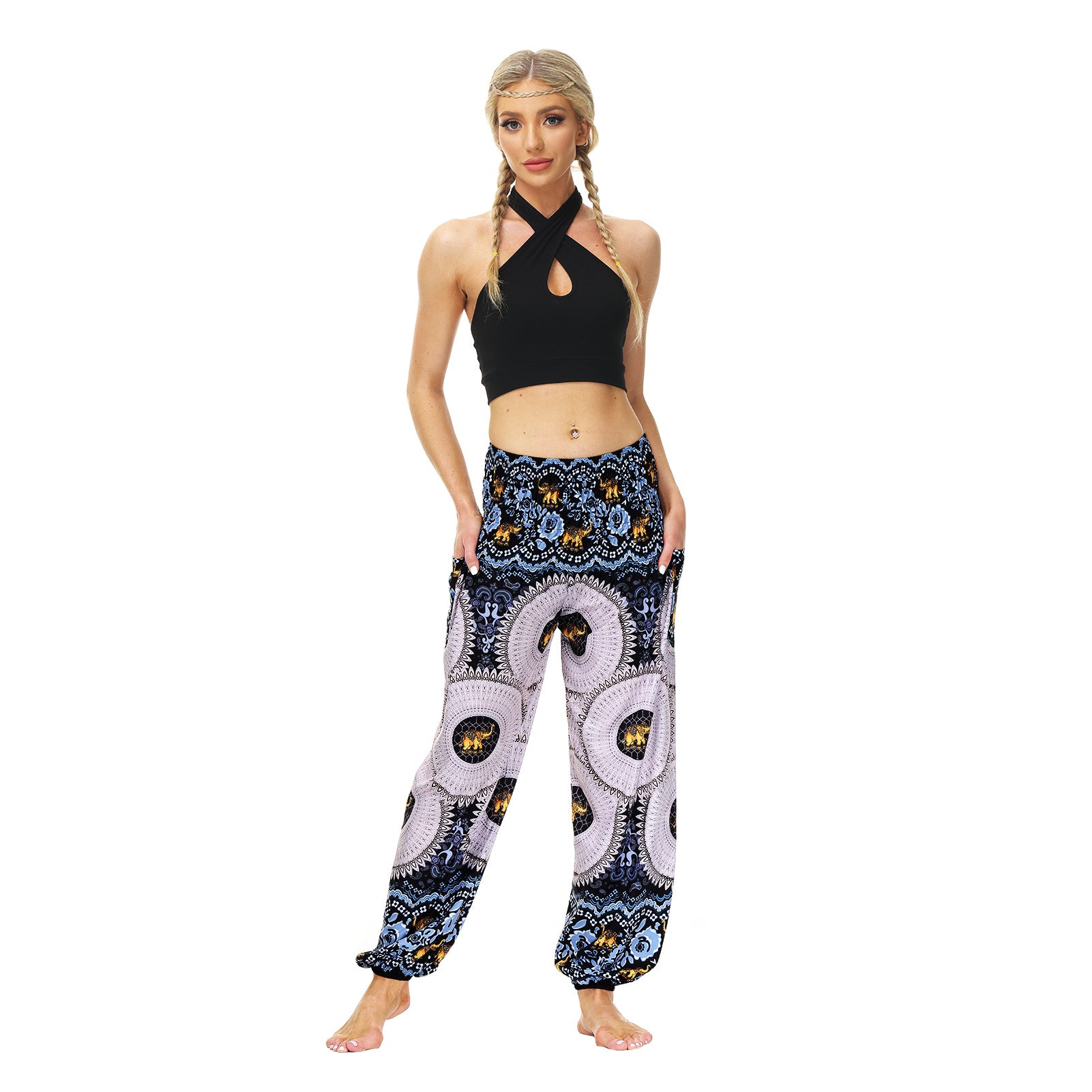 Printing Summer Casual Trousers Ethnic Style Pants