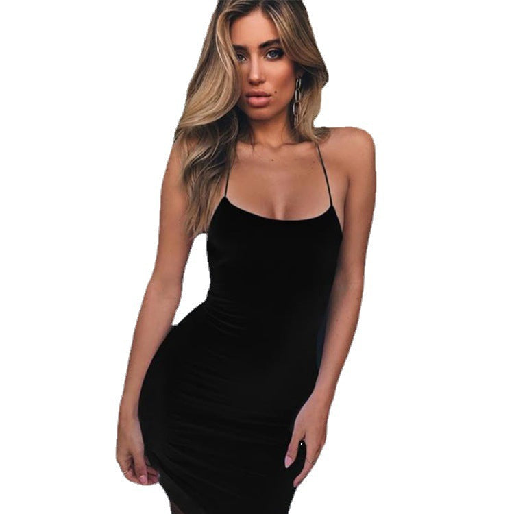 Women's Summer Sexy Backless Midi Dress Party Dresses