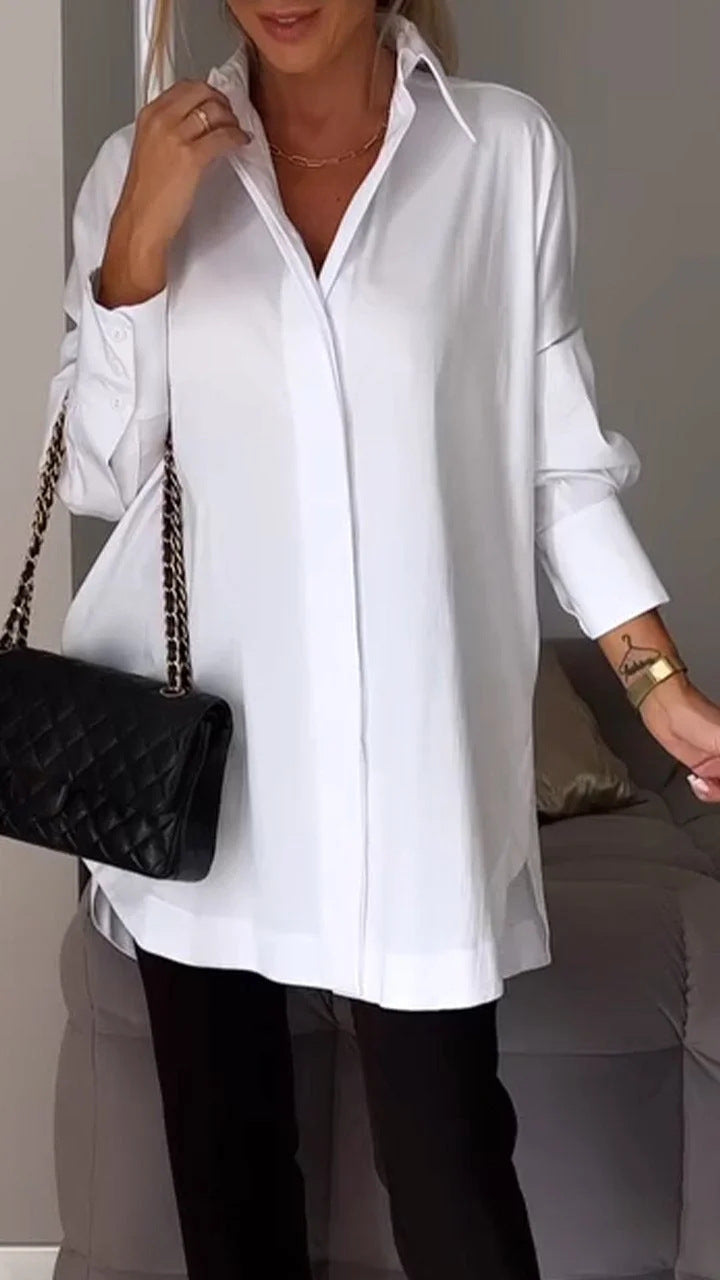 Classy Unique Pullover Long Sleeve Shirt Blouses