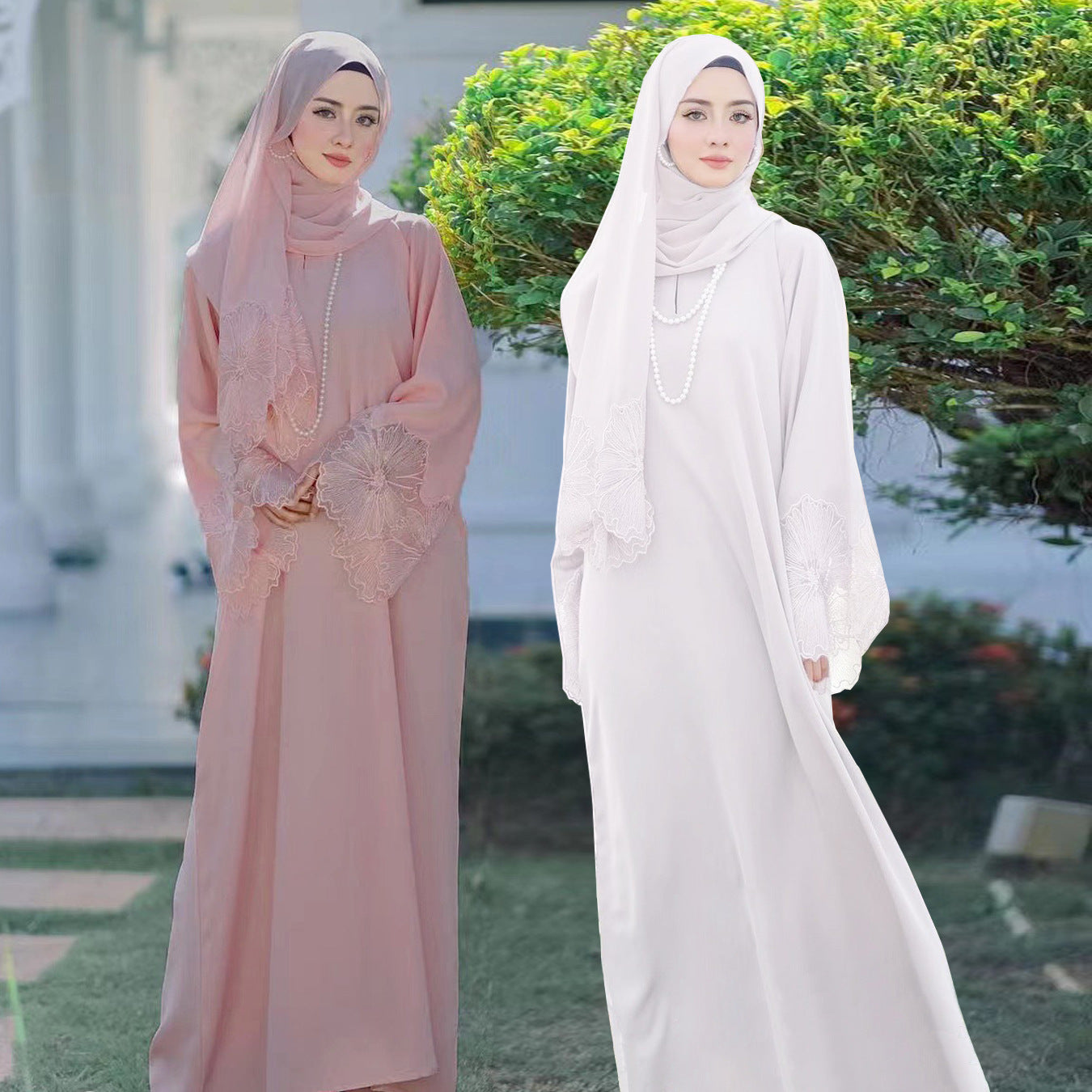 Women's Four-color Robes Malay Indonesian With Headscarf Clothing