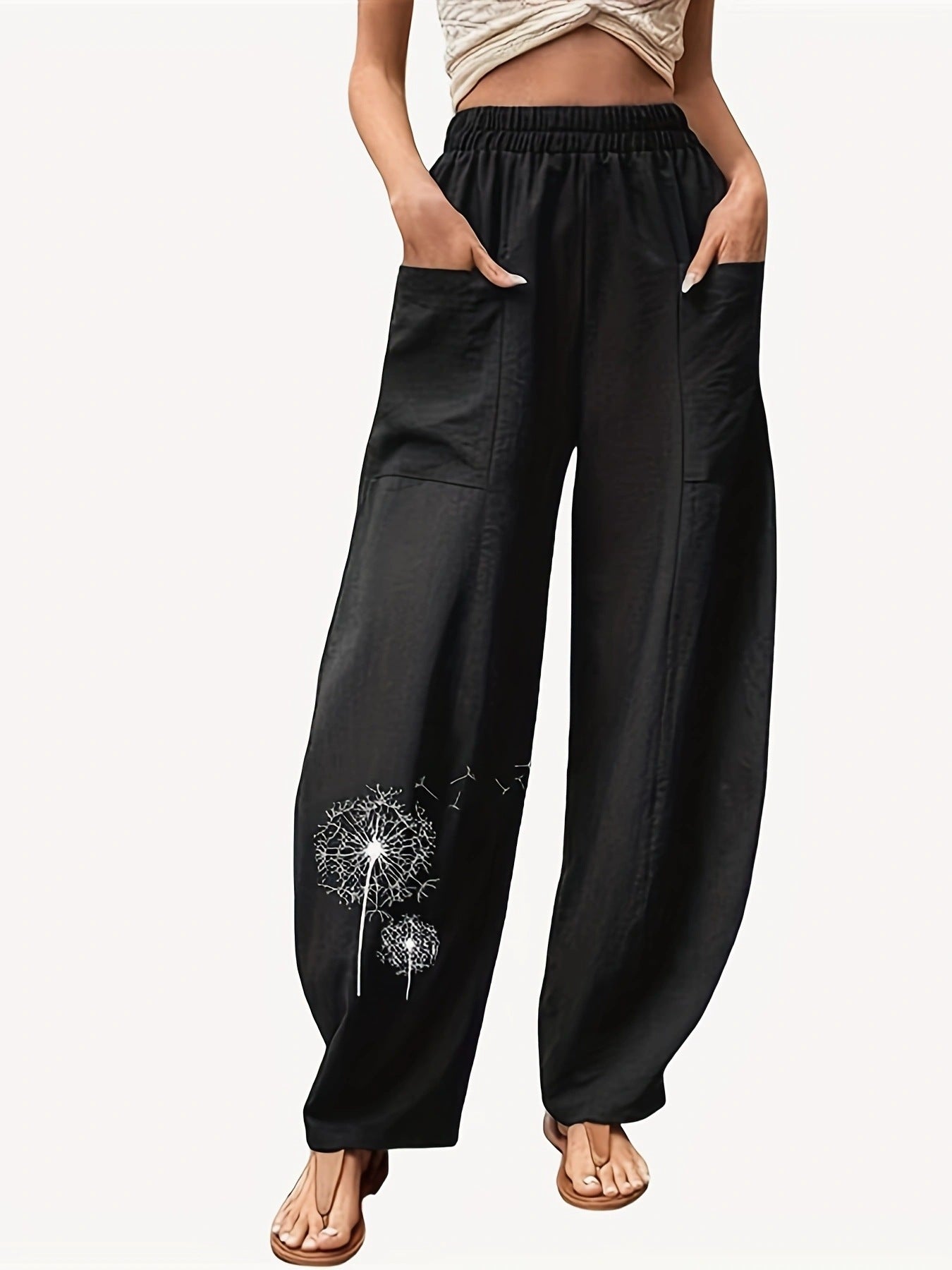 Women's Casual Trousers With An Waist Outer Pants