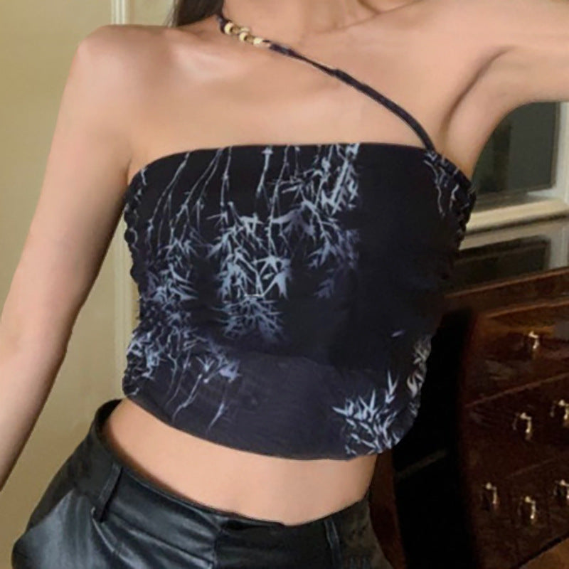 Classy Ink Painting Bandeau Sexy Tube Tops