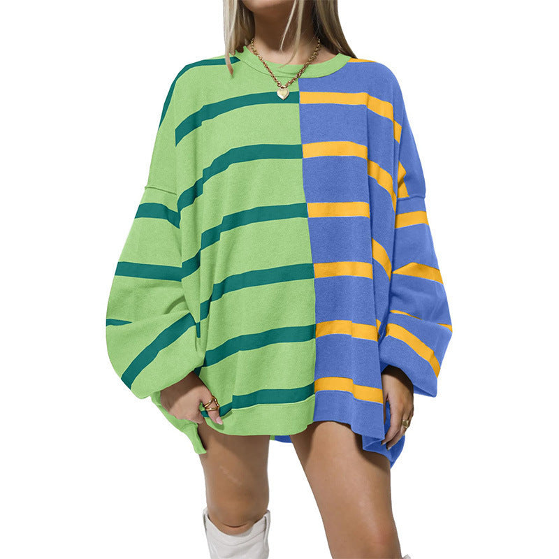 Women's Graceful Striped Knitted Long-sleeved For Sweaters