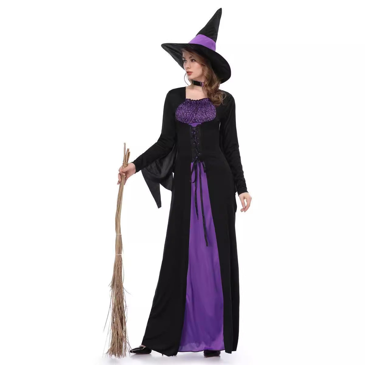 Halloween Witch Adult Role Play Purple Costumes