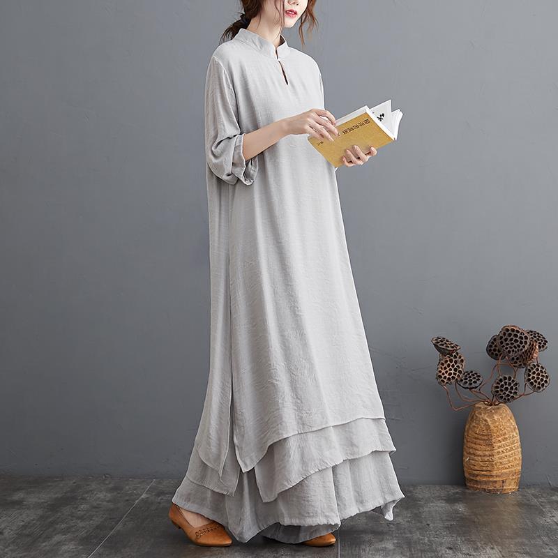 Women's Retro Chinese Mid-length Artistic Yoga Clothes Tea Suits