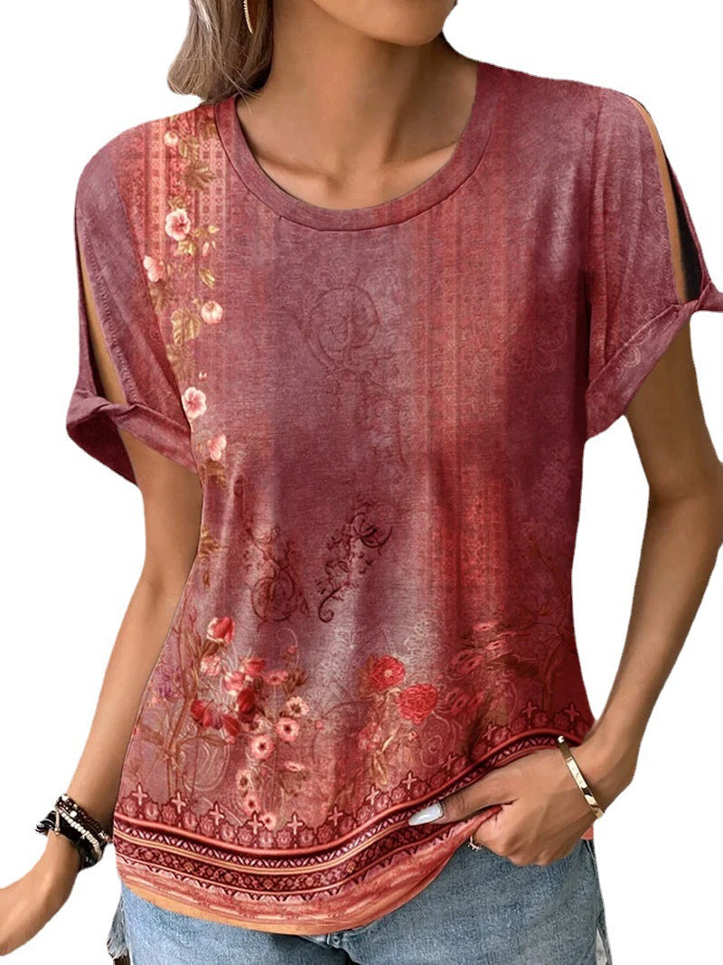Women's Summer Casual Comfortable Ethnic Style Sleeve Blouses