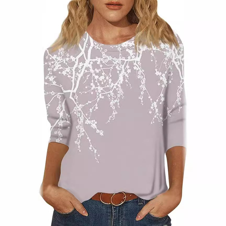 Women's Summer St. Casual Sleeve T-shirt Holiday Blouses