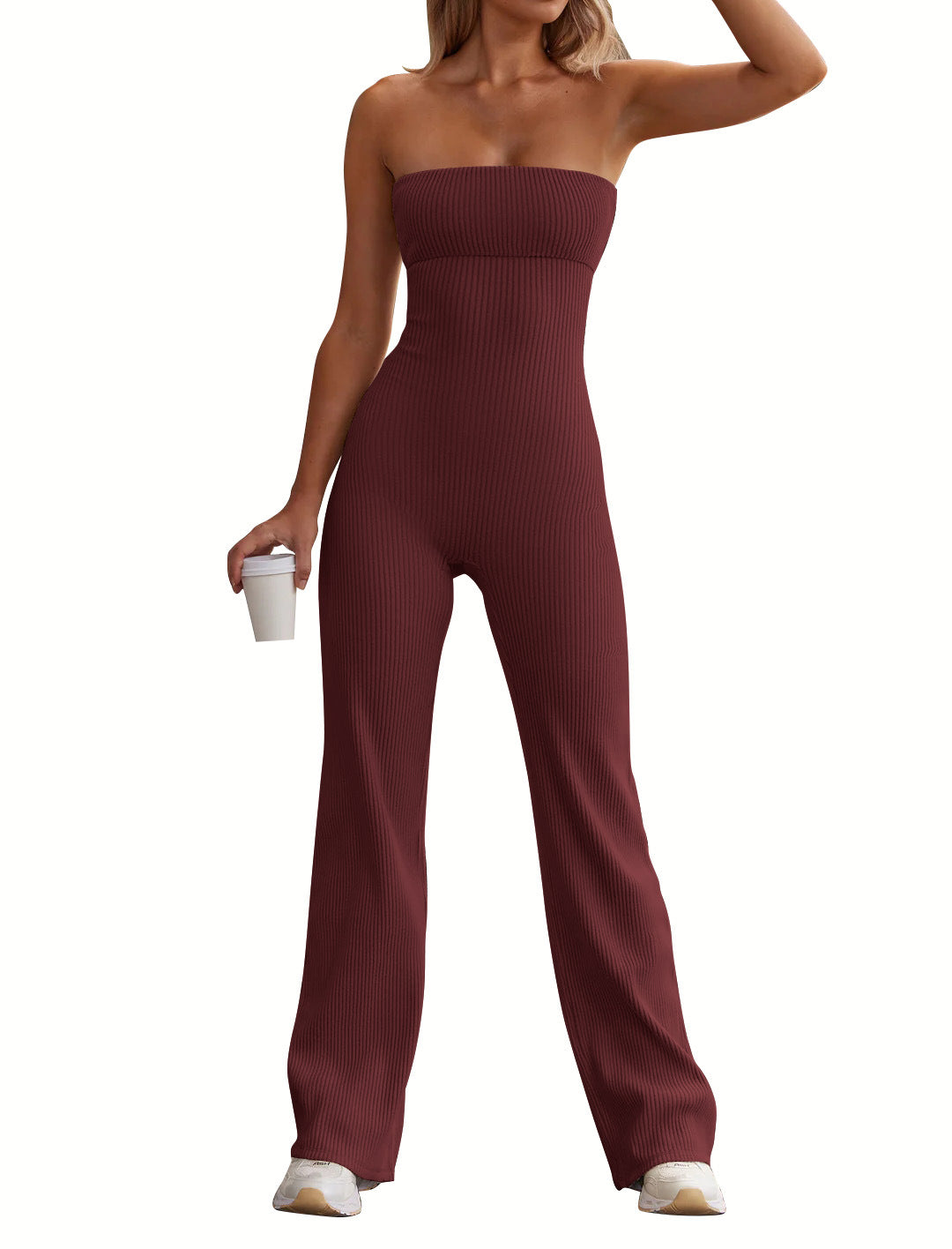 Women's Spring Sexy Backless Comfortable Elastic One-piece Jumpsuits
