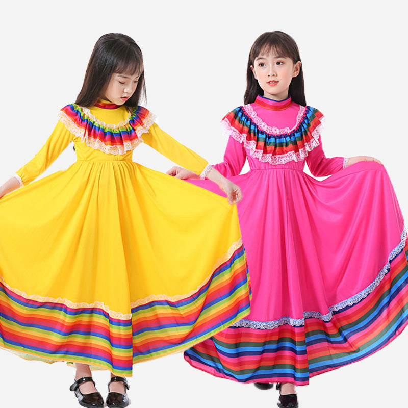 Children's Dress Mexican Style Stage Performance Halloween Costumes