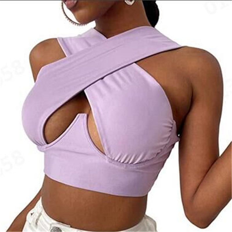 Women's Cross Hollow Sexy Wrapped Chest Tops