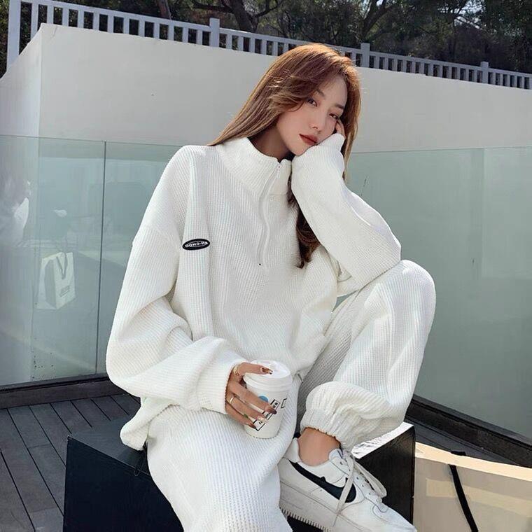 Women's Idle Style Sportswear Spring Loose Simple Suits