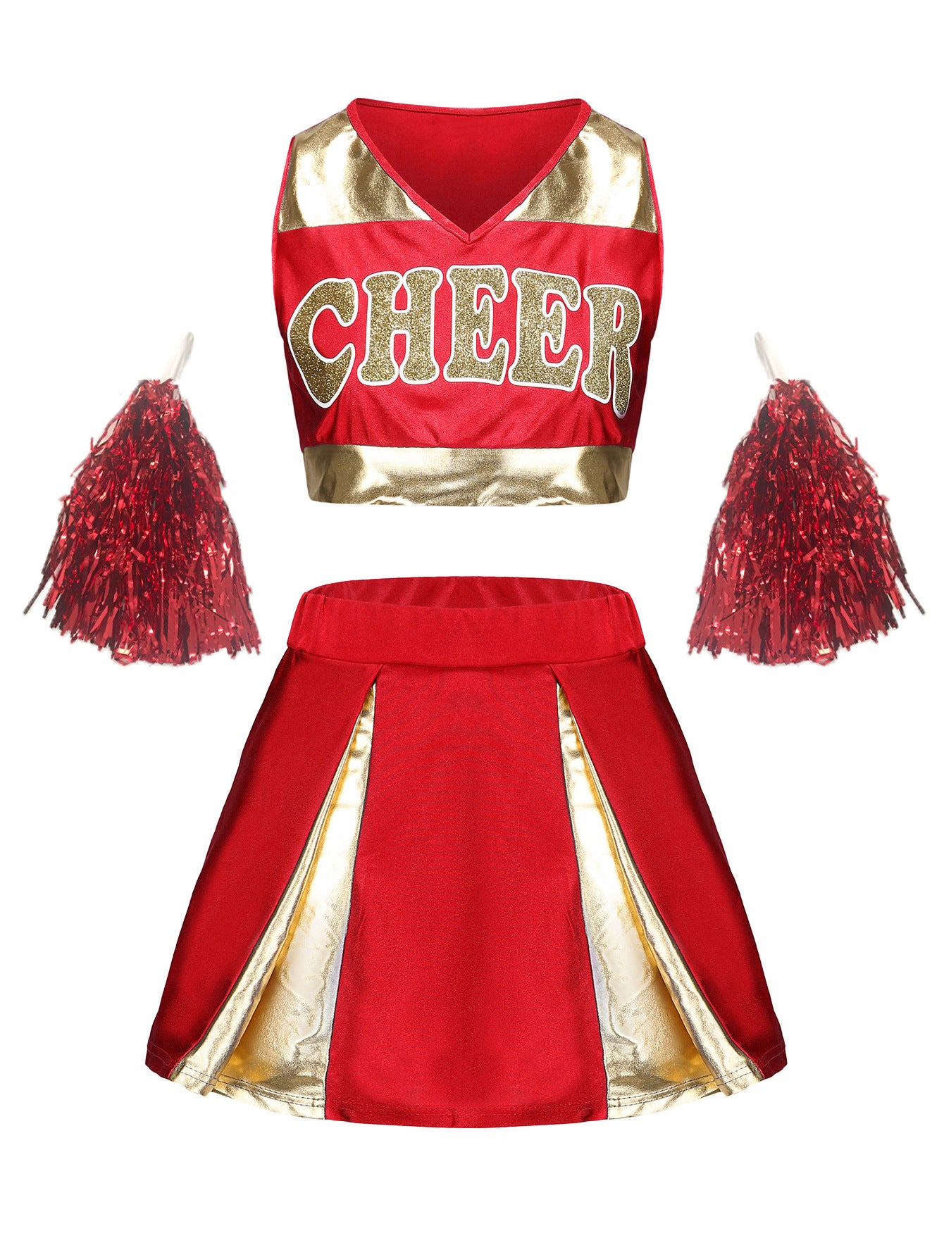Women's Cheerleading Dance Performance Competition Printing Stitching Costumes