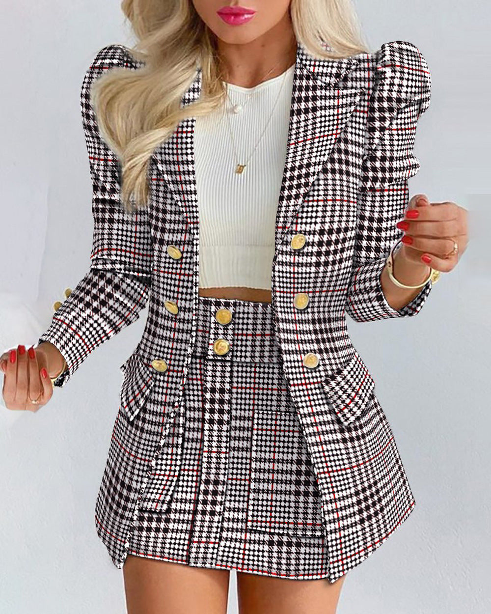 Women's Temperament Commute Fashion Casual Printing Long Suits