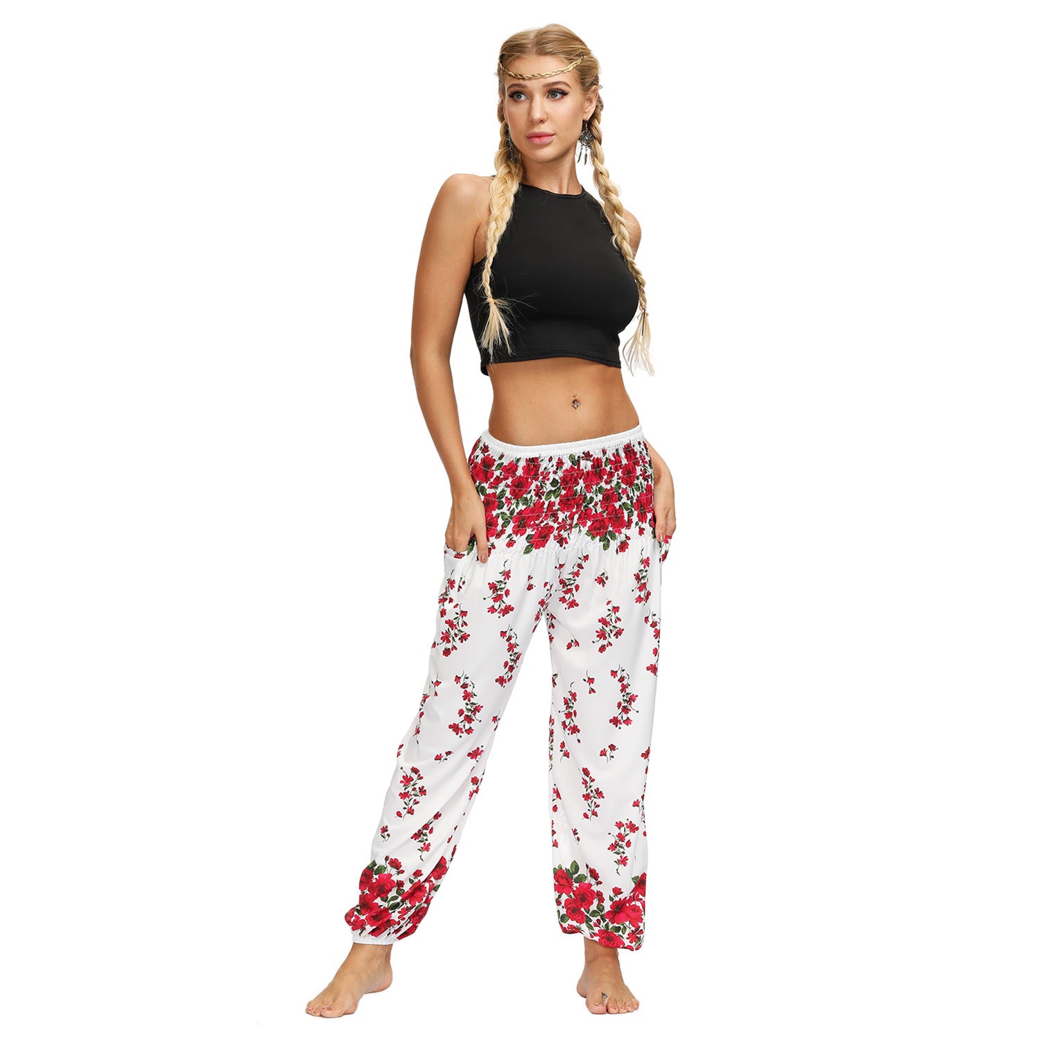 Printing Summer Casual Trousers Ethnic Style Pants