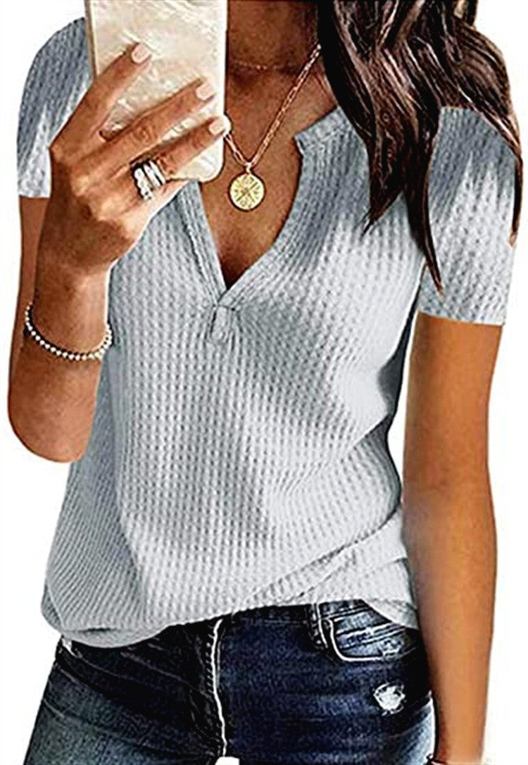 Women's Clothes Mid-length Loose Casual Sleeved T-shirt Tops
