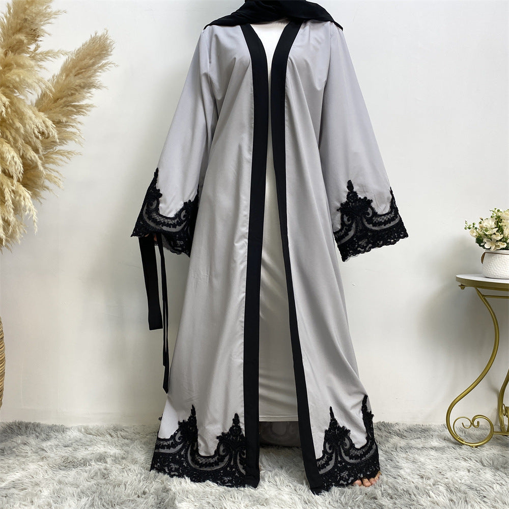Pretty Embroidered Robe Turkey Islamic Long Clothing