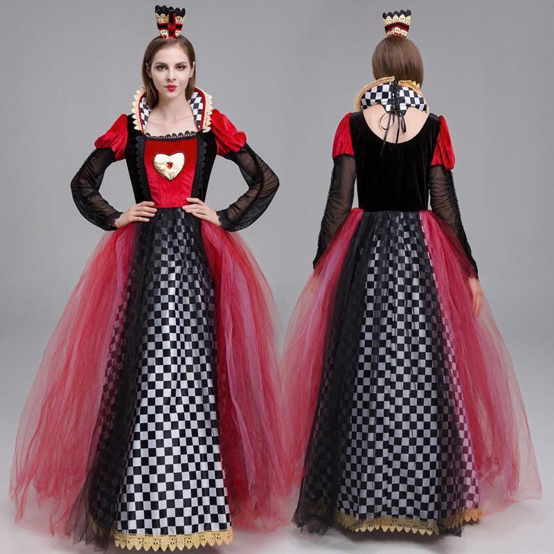 Women's Adult Court Dress Peach Heart Queen Costumes