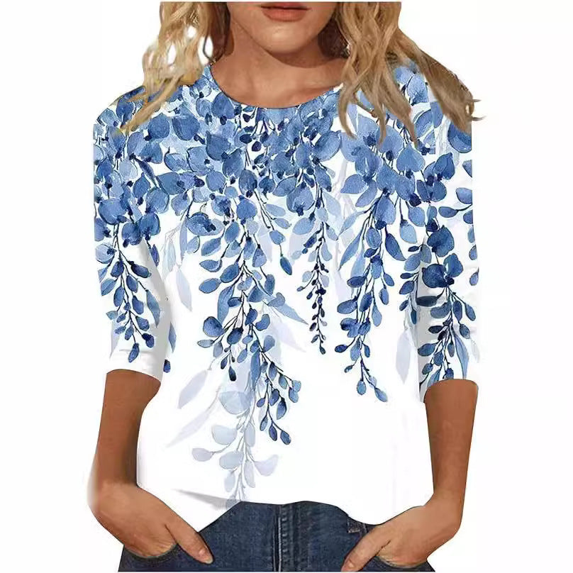 Women's Summer St. Casual Sleeve T-shirt Holiday Blouses