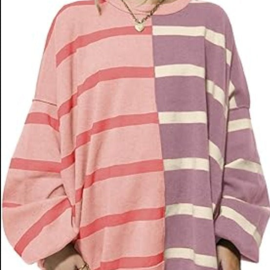Women's Graceful Striped Knitted Long-sleeved For Sweaters