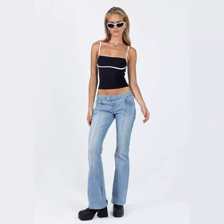 Spring Sexy Slim Fit Midriff Outfit Tops
