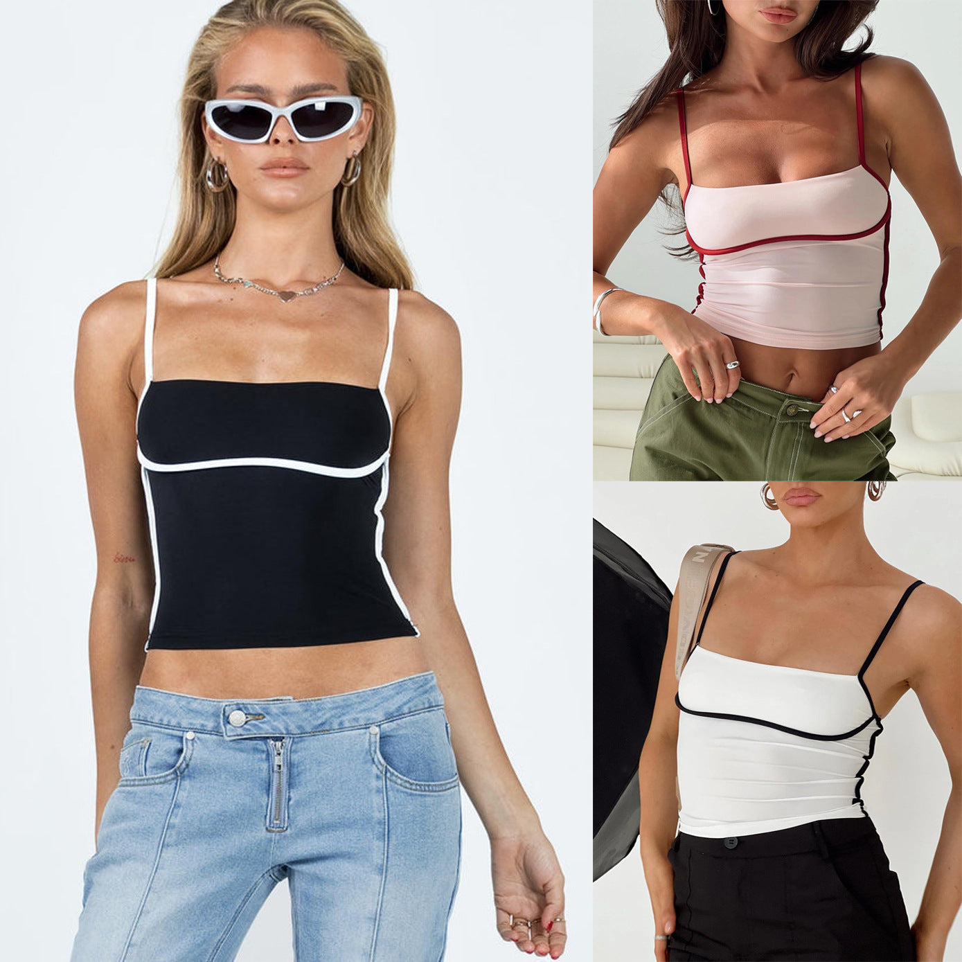 Spring Sexy Slim Fit Midriff Outfit Tops