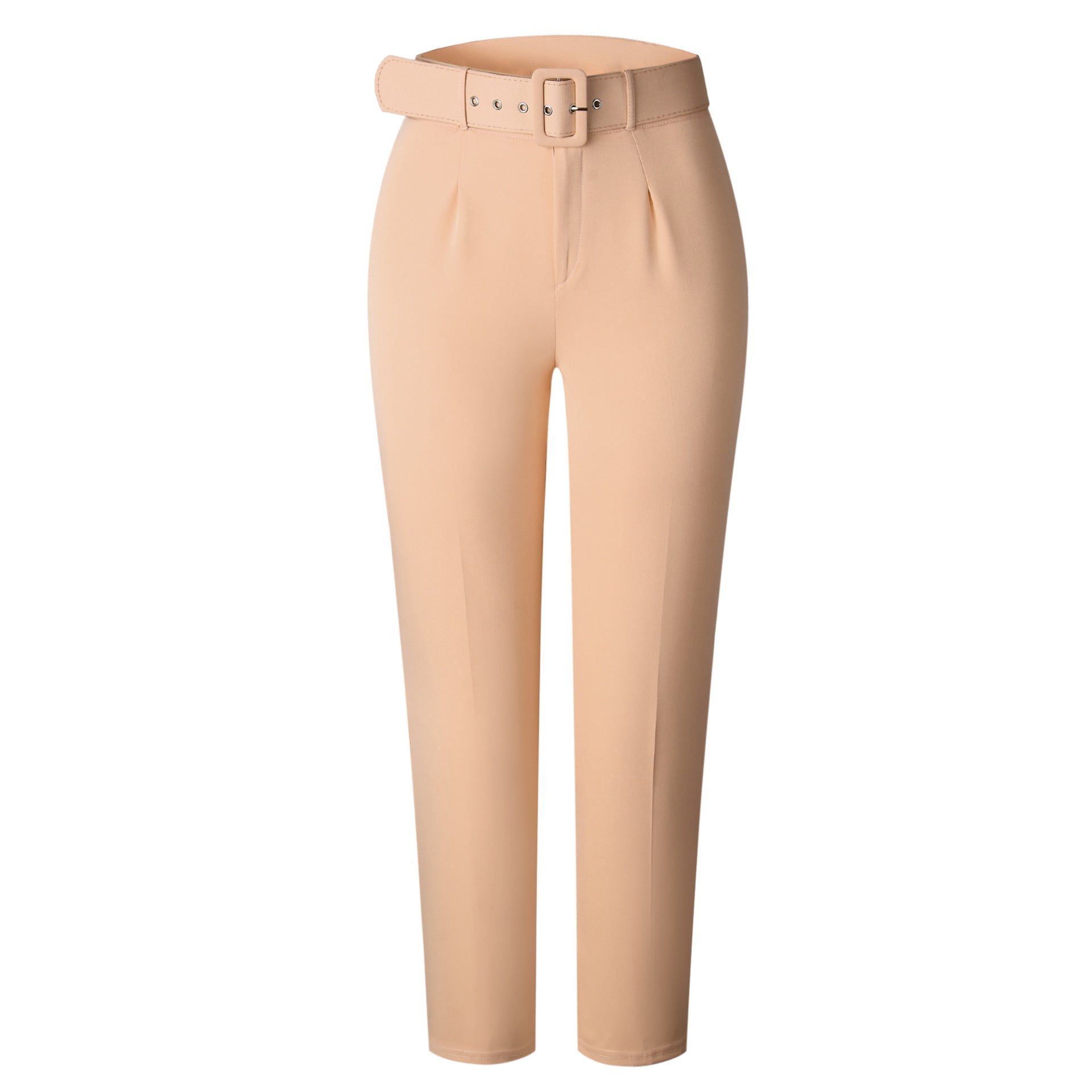 Women's High Cotton Blend Waist Casual Pants Slim Fit Slimming Trousers Autumn Suit