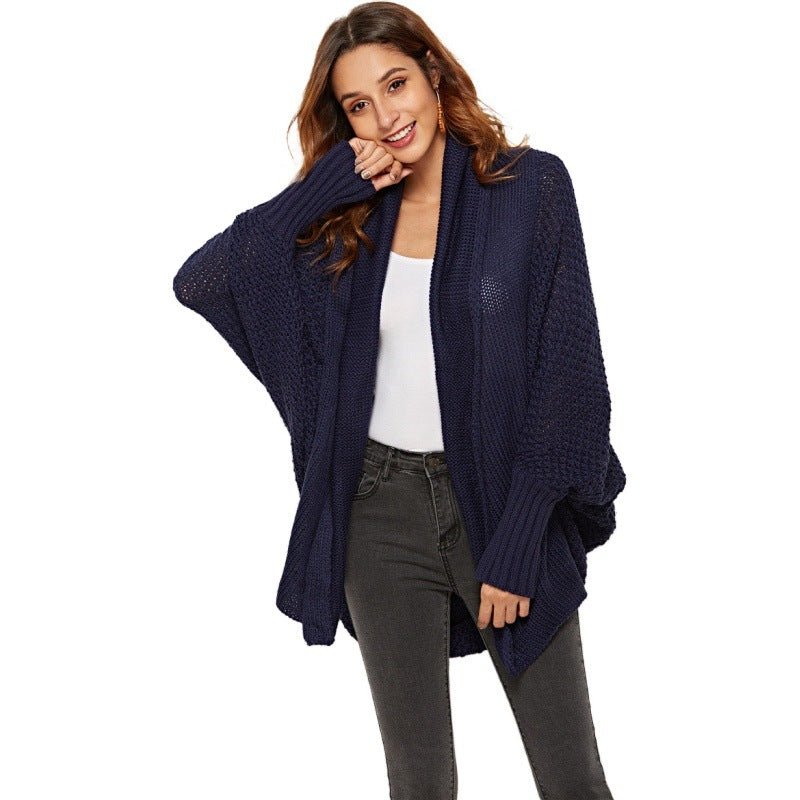 Batwing Sleeve Winter Sweater Cardigan Plus Size Women's Coat