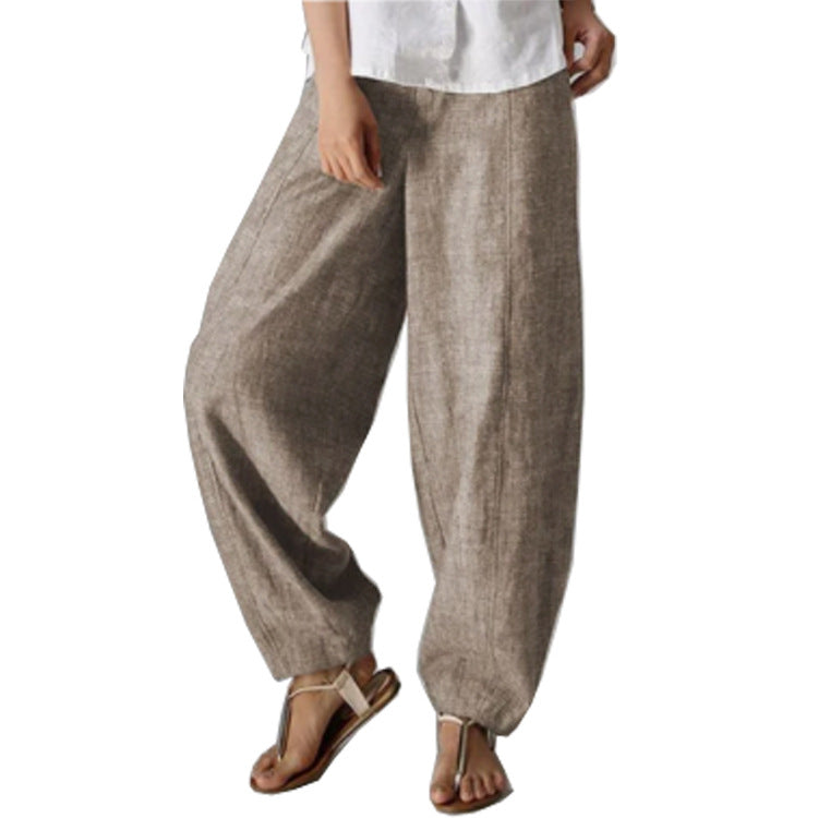 Pantalons pour femmes Solid Temperament Commute Color High Waist Wide Leg Casual Pants