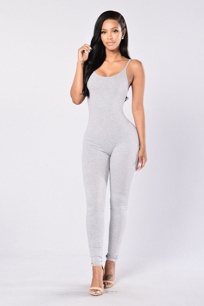 Women's Fashion Other Sexy Long Tight Backless Sling Jumpsuit