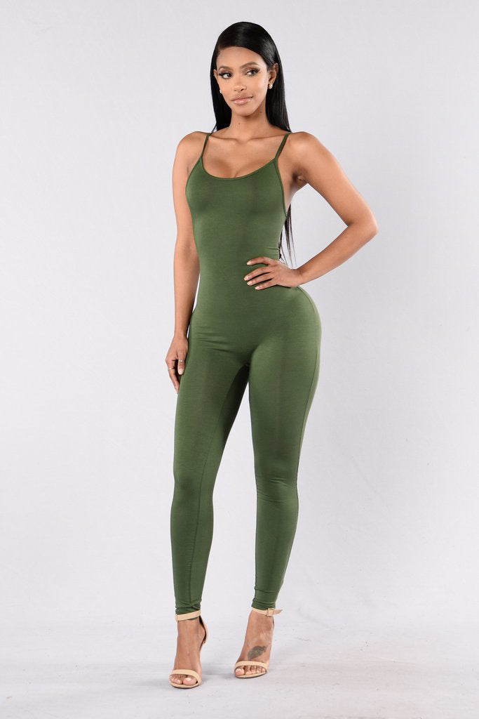 Women's Fashion Other Sexy Long Tight Backless Sling Jumpsuit