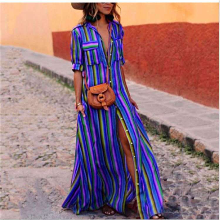Basic Model Casual Innovative Women's Striped Printed Dress