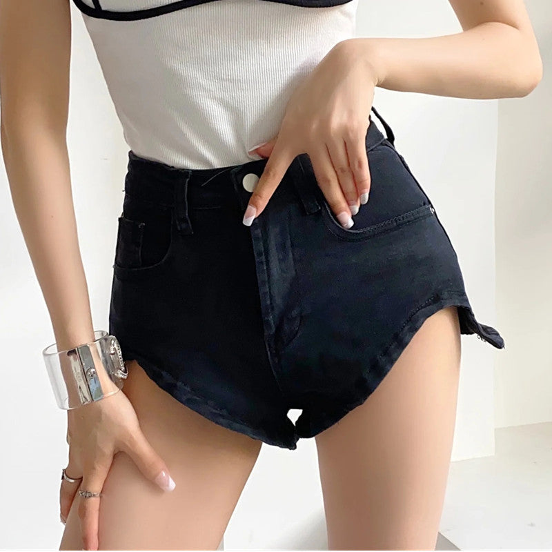 Summer Street High Winist Slim Fit Design Denim Pantalones para adelgazar para mujeres pantalones cortos de moda